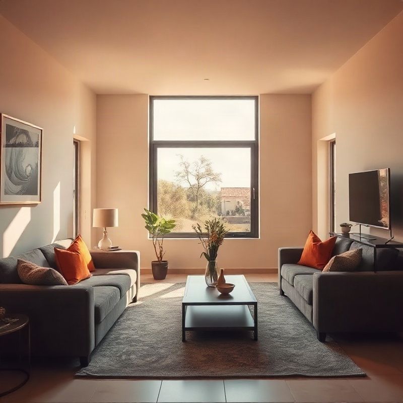 Bright interior of a two-bedroom rental apartment in Thika